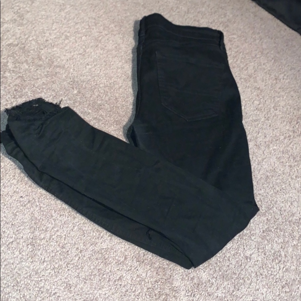 Black ripped jeans